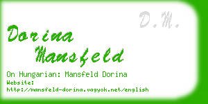 dorina mansfeld business card